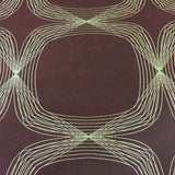 Arc-Com Kinetic Terracotta Geometric Lines Burgundy Upholstery Fabric