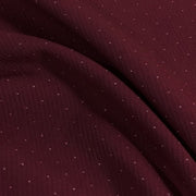 Lantel White Dot Pattern Burgundy Wool Blended Upholstery Fabric