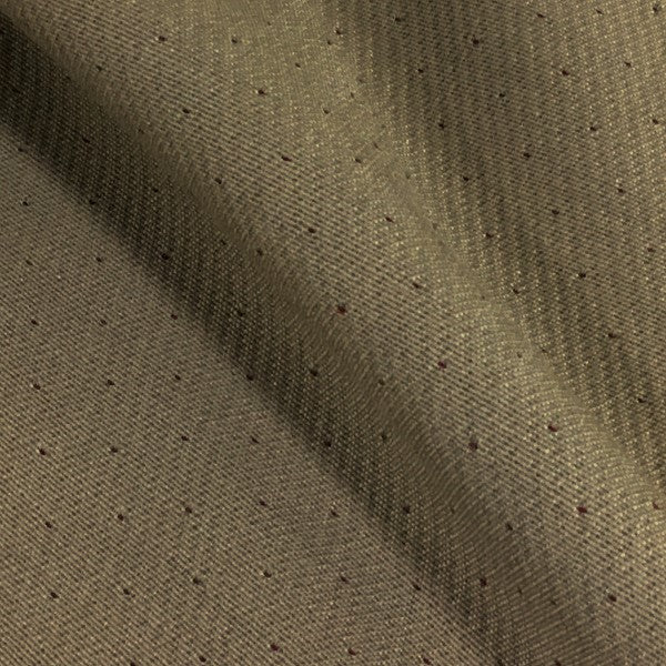Lantel Red Dot Pattern Tan Wool Blend Upholstery Fabric