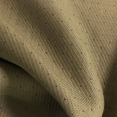 Lantel Red Dot Pattern Tan Wool Blend Upholstery Fabric