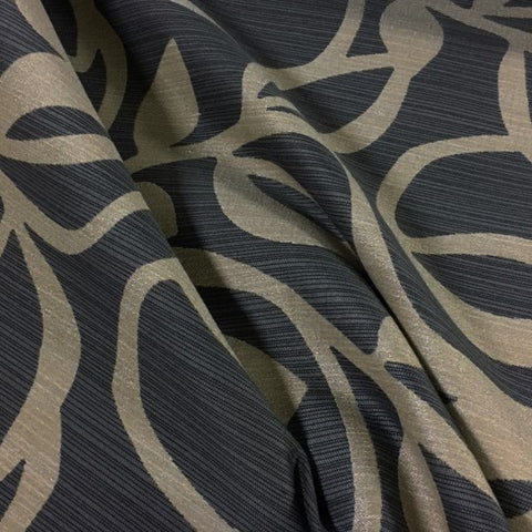 True Textiles Kiwi Mink Botanical Brown Upholstery Fabric