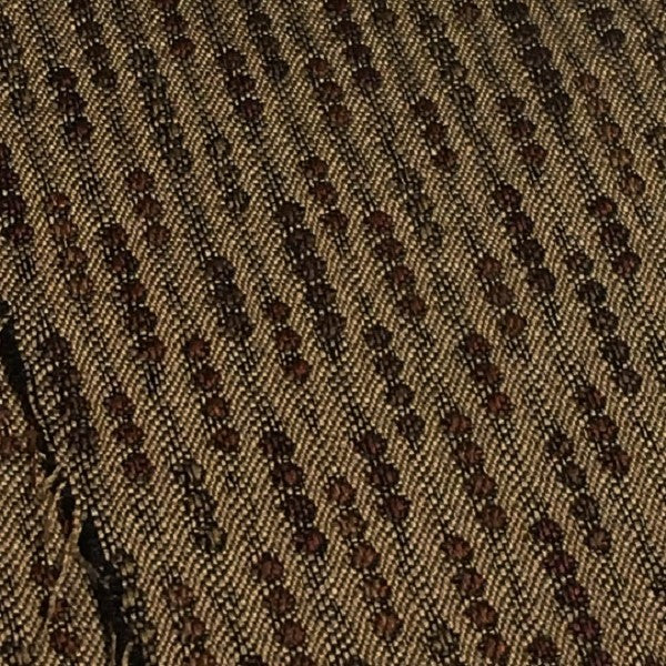 Swavelle Lolly Harvest Dotted Stripe Brown Upholstery Fabric