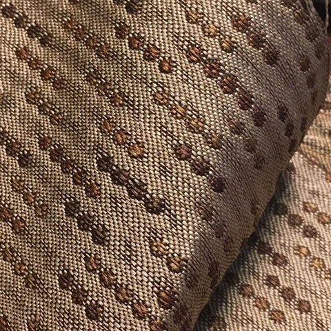 Swavelle Lolly Dune Dotted Stripe Brown Upholstery Fabric