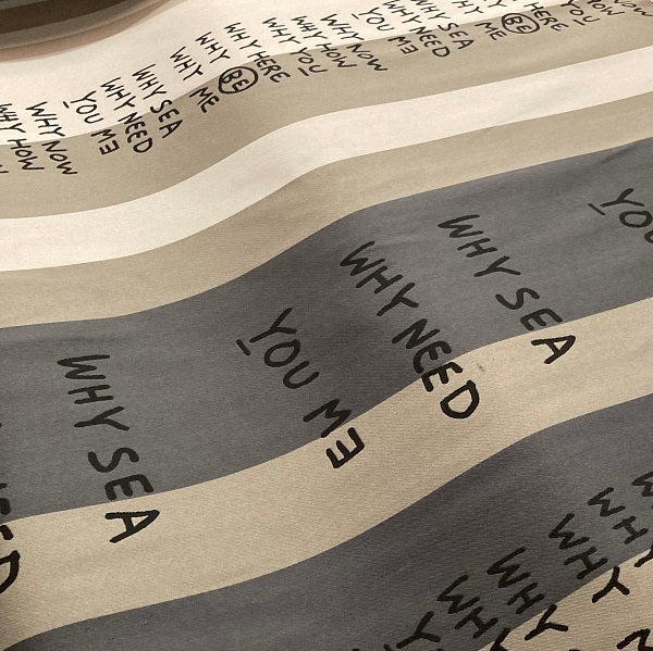 Momentum Why Why Why Grey Upholstery Fabric
