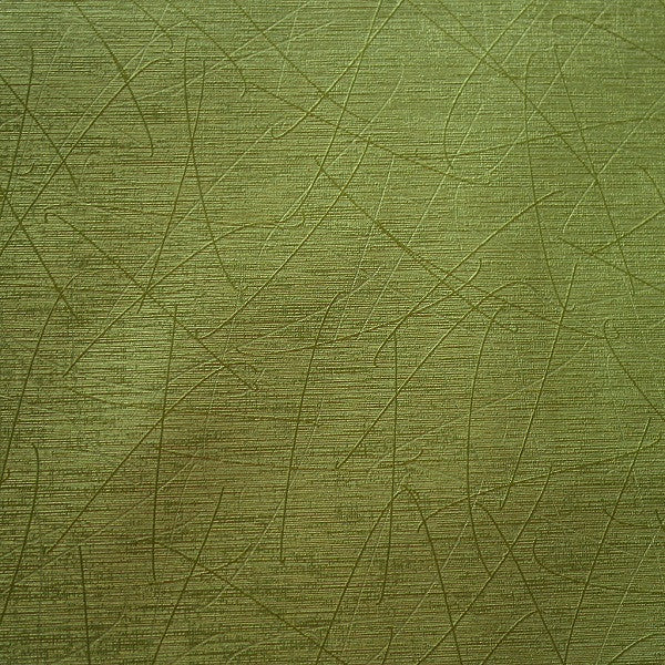 Remnant of Kinetic Nature Green Upholstery Fabric