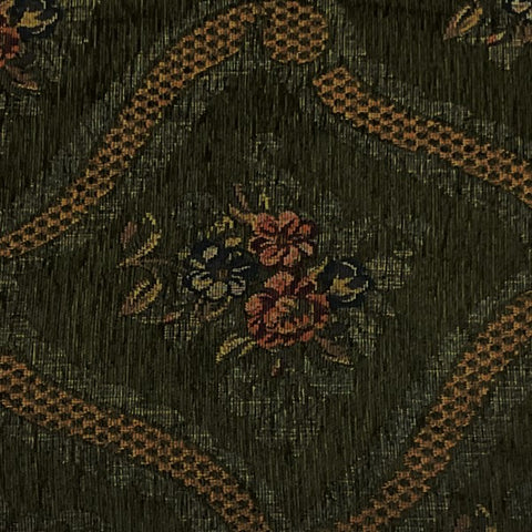 Burch Fabrics Fisher Hunter Green Floral Upholstery Fabric