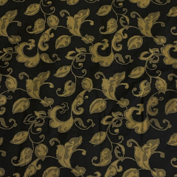 Burch Fabrics Kafka Black Gold Vine Upholstery Fabric