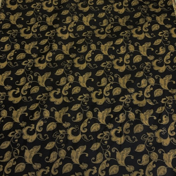 Burch Fabrics Kafka Black Gold Vine Upholstery Fabric