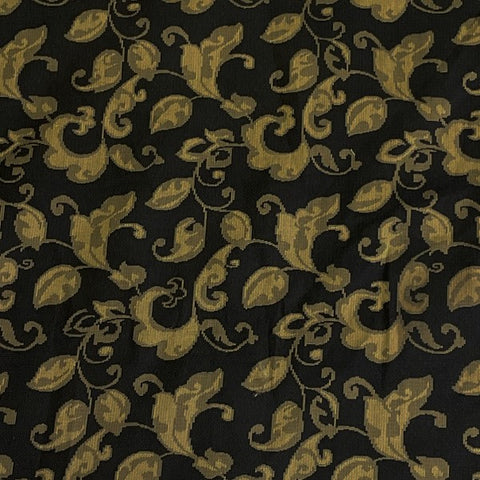 Burch Fabrics Kafka Black Gold Vine Upholstery Fabric