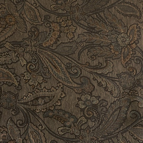 Upholstery Paisley Chocolate Teal Fairchild Chenille Fabric By The