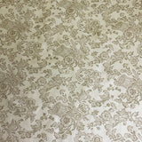 Burch Fabrics Faith Beige Floral Upholstery Fabric