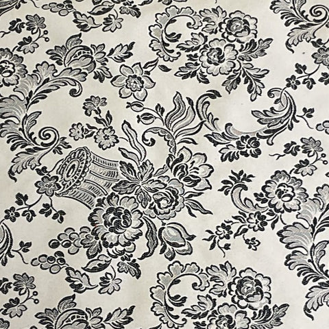 Burch Fabrics Faith Black Floral Upholstery Fabric