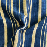 Burch Fabrics Chase Royal Blue Chenille Stripe Upholstery Fabric