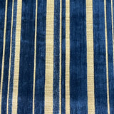 Burch Fabrics Chase Royal Blue Chenille Stripe Upholstery Fabric