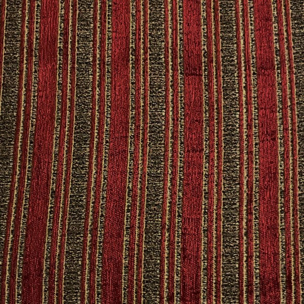Burch Fabrics Ledger Brick Chenille Stripe Upholstery Fabric