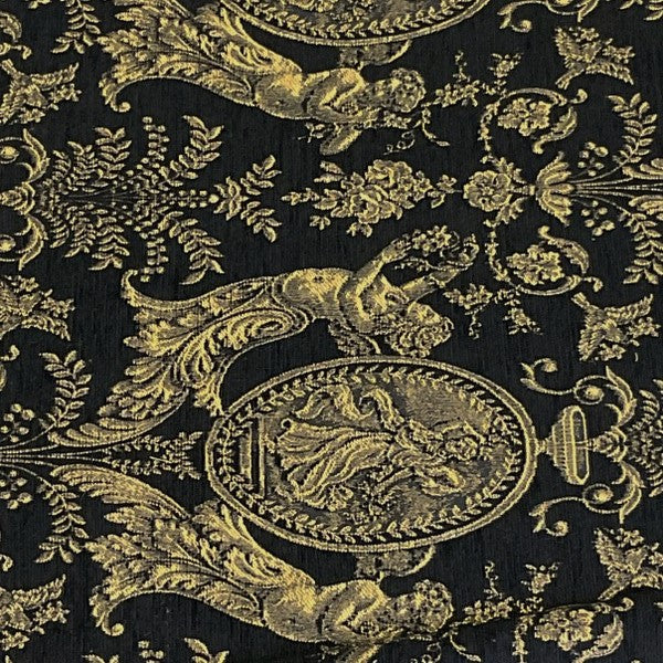 Burch Fabric Modreski Black Upholstery Fabric