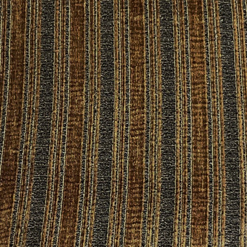 Burch Fabrics Ledger Golden Raised Chenille Stripe Upholstery Fabric