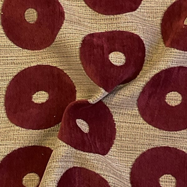 Burch Fabric Mickey Cranberry Upholstery Fabric