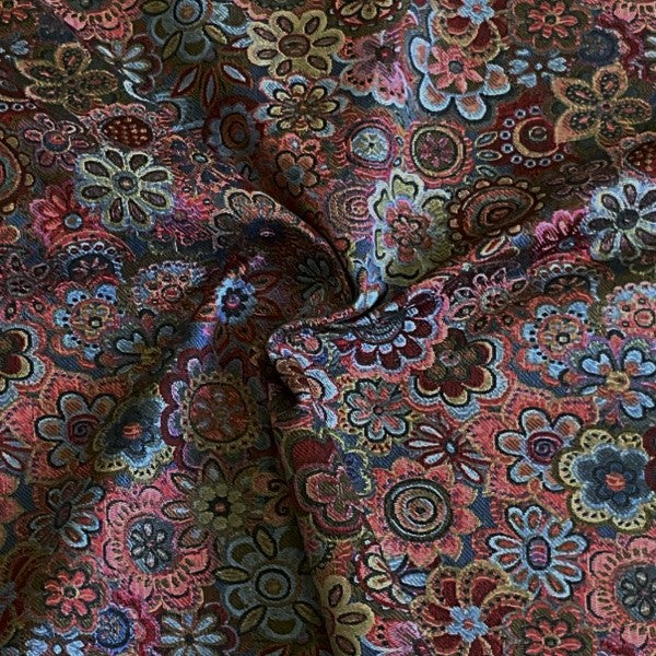 Burch Fabrics Bountiful Blue Floral Upholstery Fabric