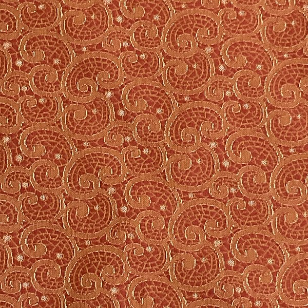 Burch Fabric Curly Cue Rust Upholstery Fabric