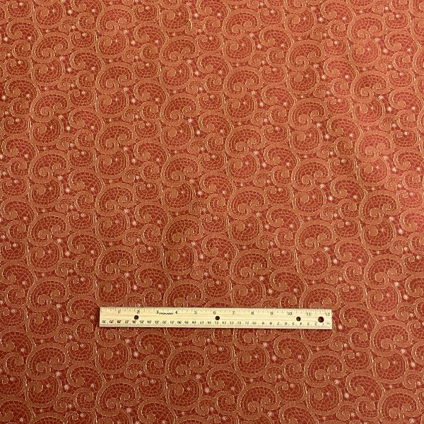 Burch Fabric Curly Cue Rust Upholstery Fabric