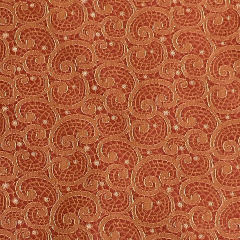 Burch Fabric Curly Cue Rust Upholstery Fabric