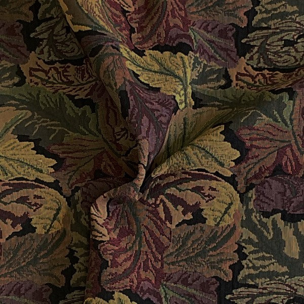 Burch Fabric Maple Leaf Black Upholstery Fabric