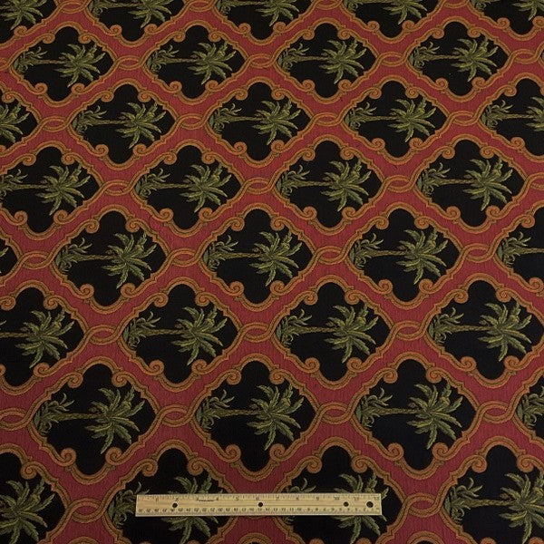 Burch Fabrics Morgan Black & Red Upholstery Fabric