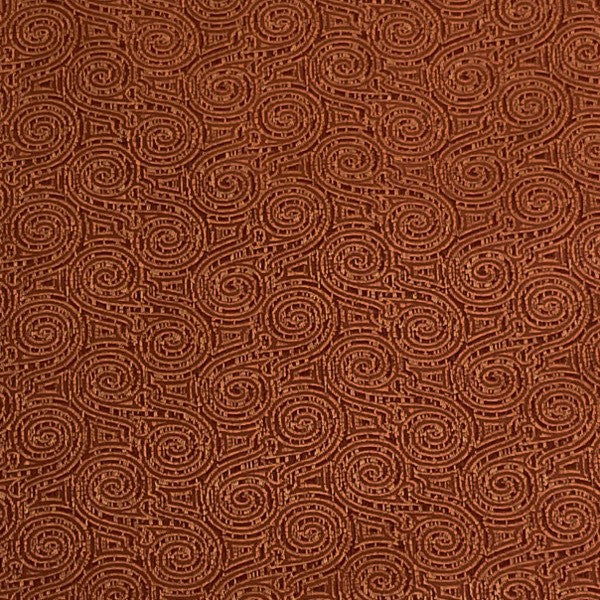 Burch Fabric Spiral Rust Upholstery Fabric