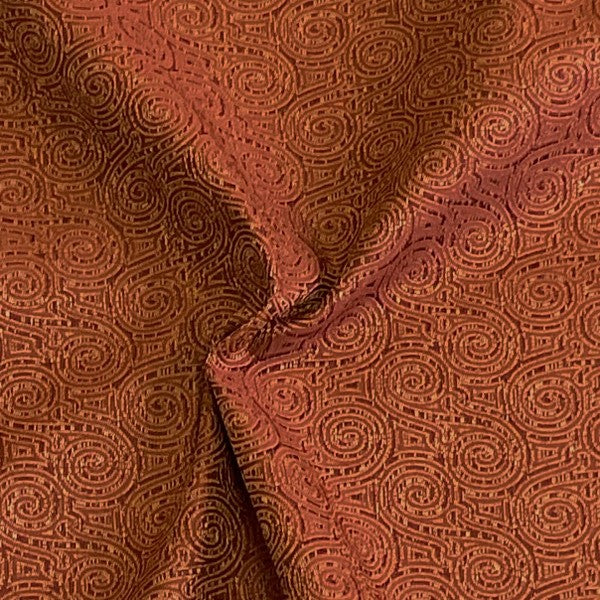 Burch Fabric Spiral Rust Upholstery Fabric