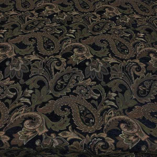 Swavelle Mill Creek Upholstery Fabric Paisley Design Mathis Ebony Toto Fabrics