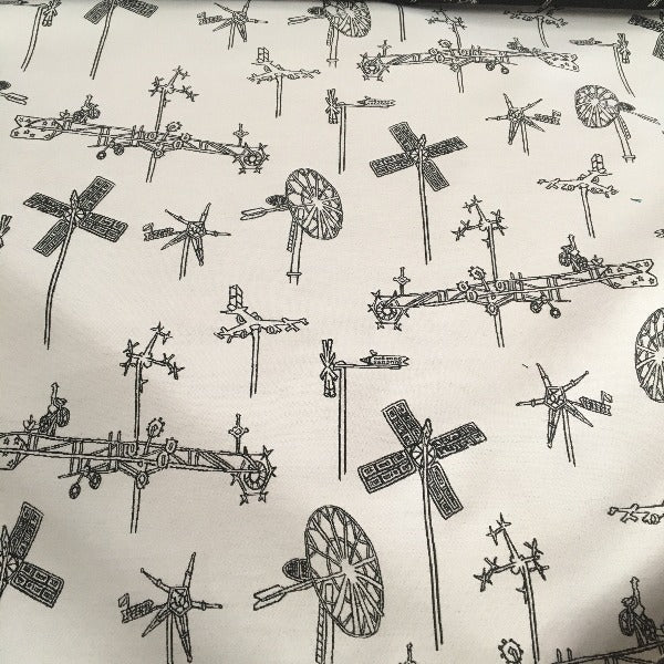 Mayer Whirligig Snow White Sunbrella Upholstery Fabric