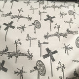 Mayer Whirligig Snow White Sunbrella Upholstery Fabric