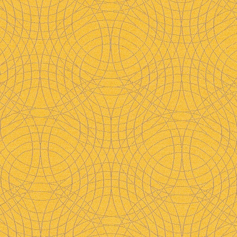 CF Stinson Concentric Halo Yellow Upholstery Fabric