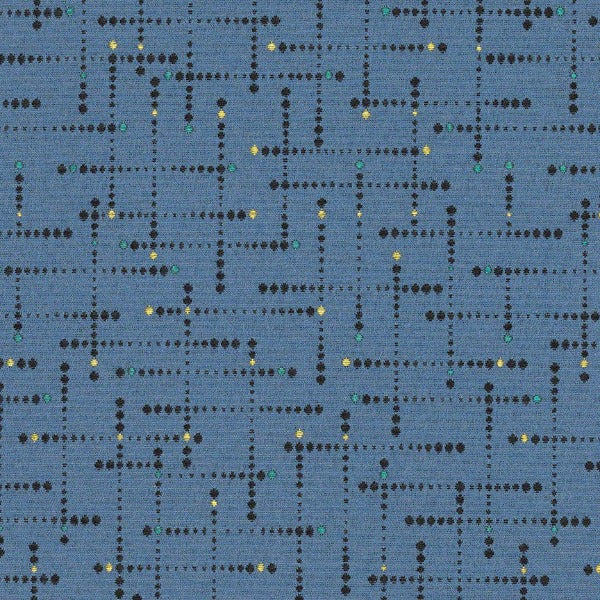 Remnant of CF Stinson Deflection Cobalt Upholstery Fabric
