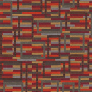Remnant of CF Stinson Marquetry Tandoori Upholstery Fabric