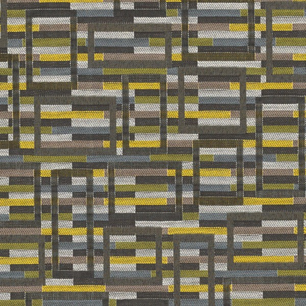 Remnant of CF Stinson Marquetry Zest Upholstery Fabric