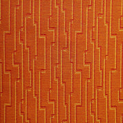 Fabric Remnant of Robotic Papaya Orange Upholstery Fabric