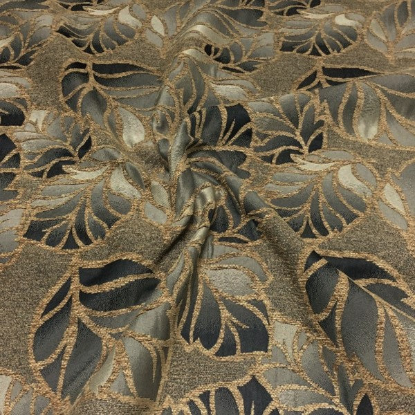 True Textiles Upholstery Fabric Botanical Raised Chenille Rio Camel Toto Fabrics