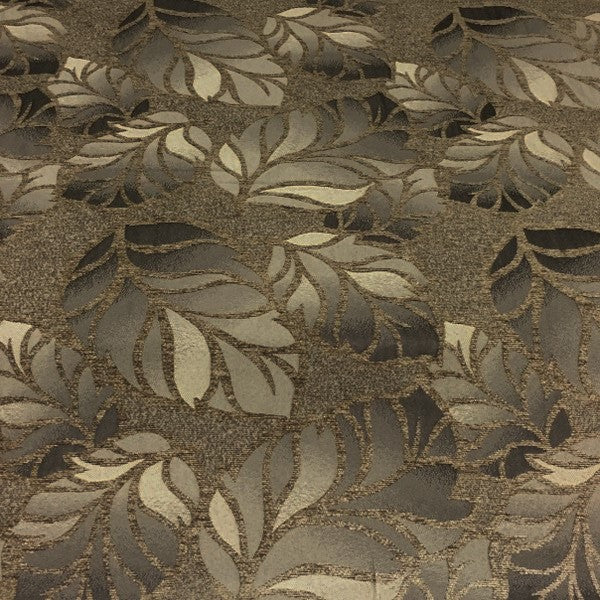 True Textiles Upholstery Fabric Botanical Raised Chenille Rio Taupe Toto Fabrics