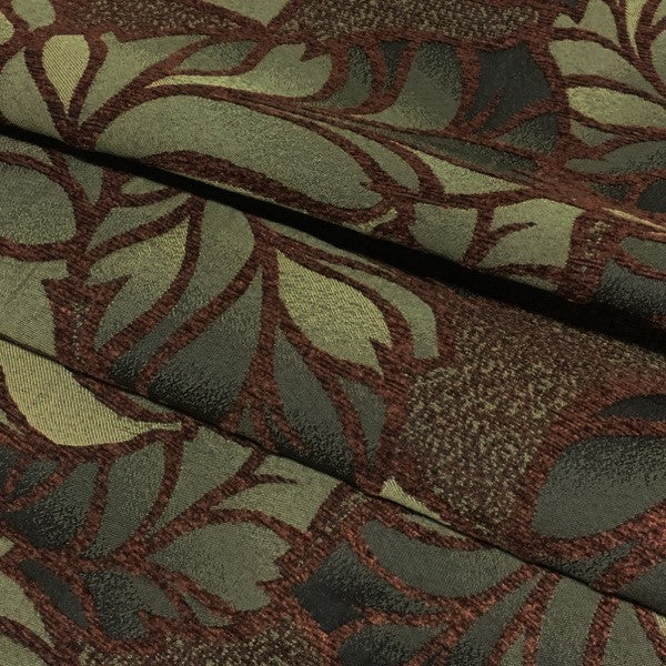 True Textiles Upholstery Fabric Botanical Raised Chenille Rio Autumn Toto Fabrics