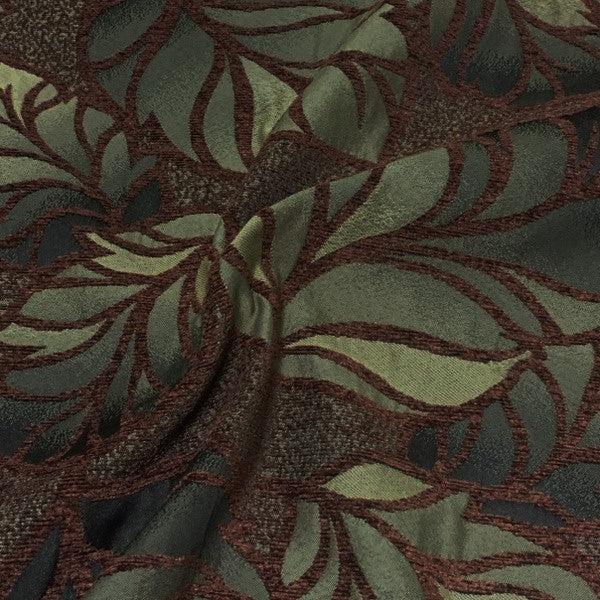 True Textiles Upholstery Fabric Botanical Raised Chenille Rio Autumn Toto Fabrics