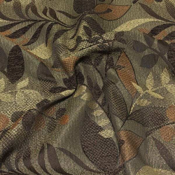 True Textiles Upholstery Fabric Botanical Enco Pecan Toto Fabrics