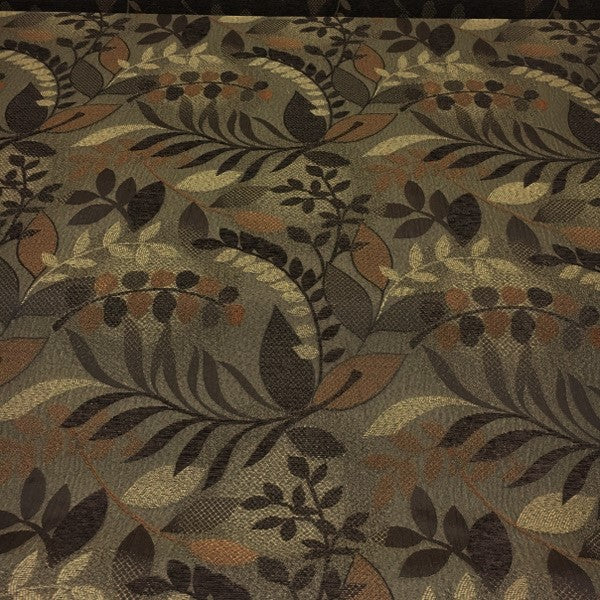 True Textiles Upholstery Fabric Botanical Enco Pecan Toto Fabrics