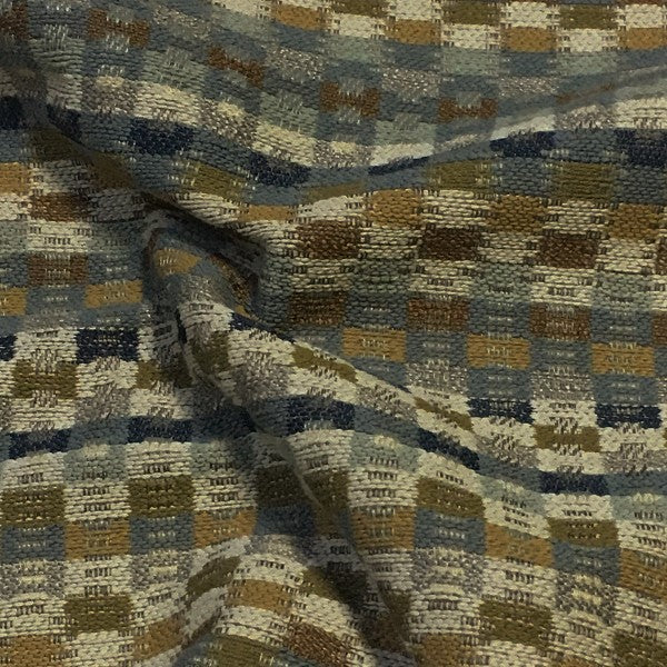 Swavelle Mill Creek Upholstery Fabric Check Pattern Esmeray Indigo Toto Fabrics