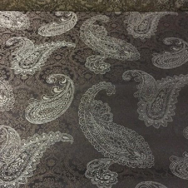 Trepenga Cocoa Paisley Design Brown Upholstery Fabric