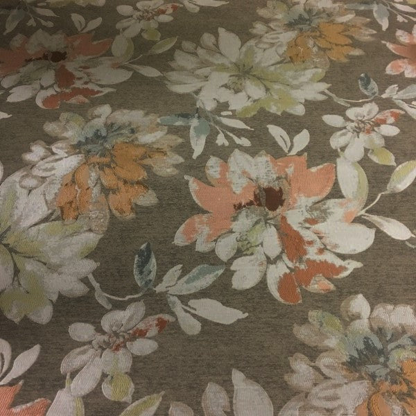Swavelle Mill Creek Cloverfield Sorbet Floral Taupe Upholstery Fabric