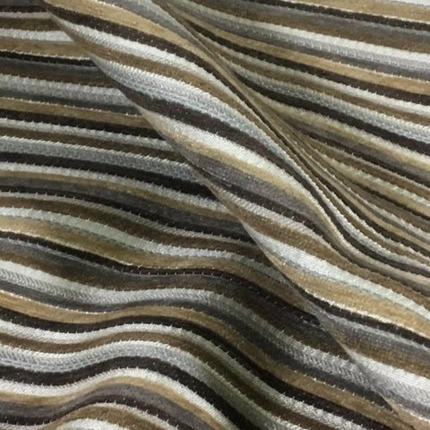 Richloom Otto Sahara Stripe Brown Upholstery Fabric