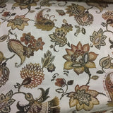 Swavelle Mill Creek Caroline Vino Floral Paisley Beige Upholstery Fabric