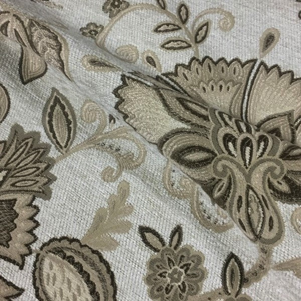 Swavelle Mill Creek Genesee Froth Floral Paisley Beige Upholstery Fabric